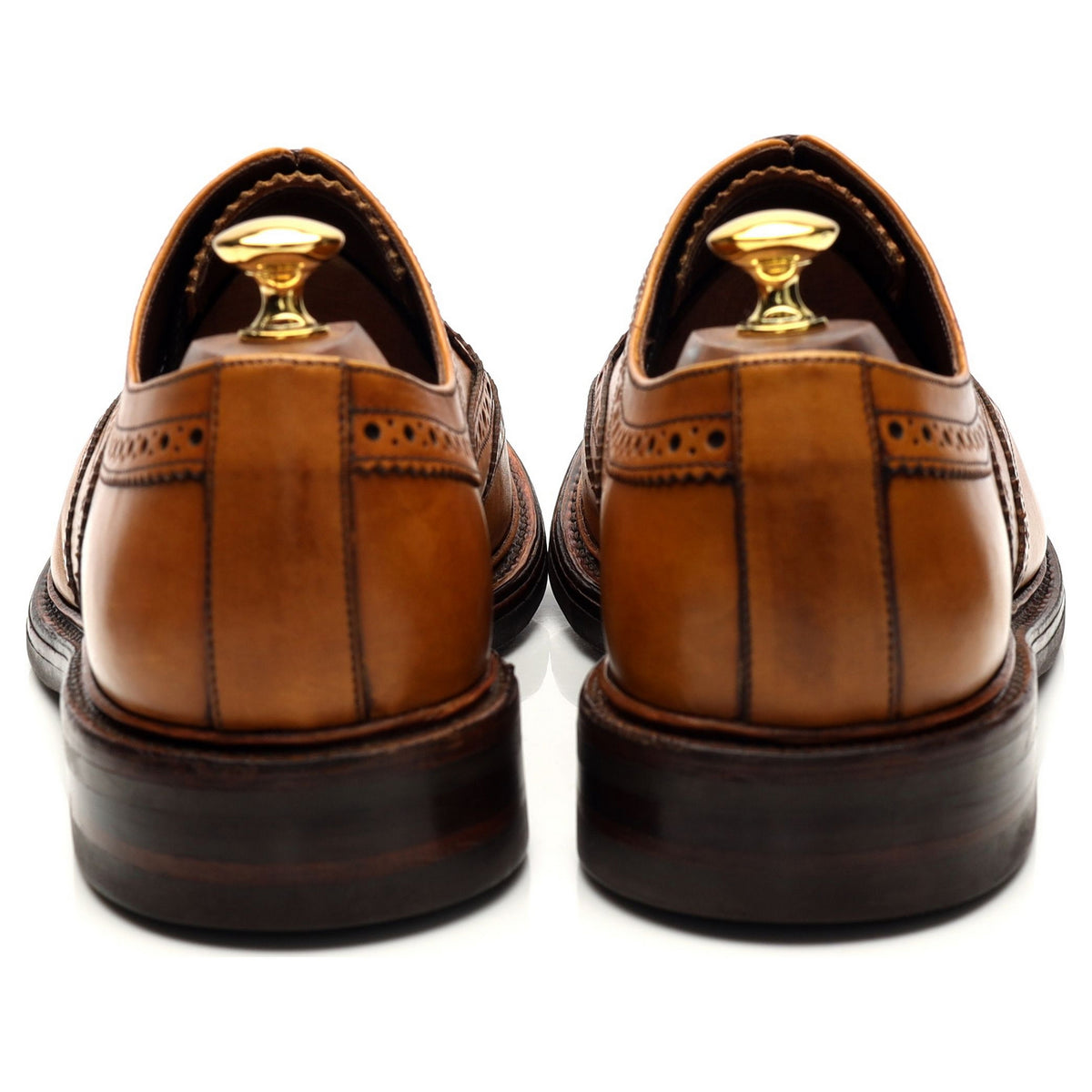 1880 &#39;Edward&#39; Tan Brown Leather Oxford Brogues UK 10.5 G