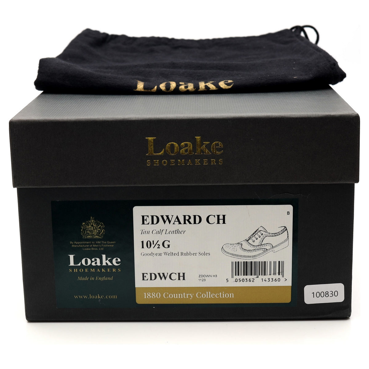 1880 &#39;Edward&#39; Tan Brown Leather Oxford Brogues UK 10.5 G