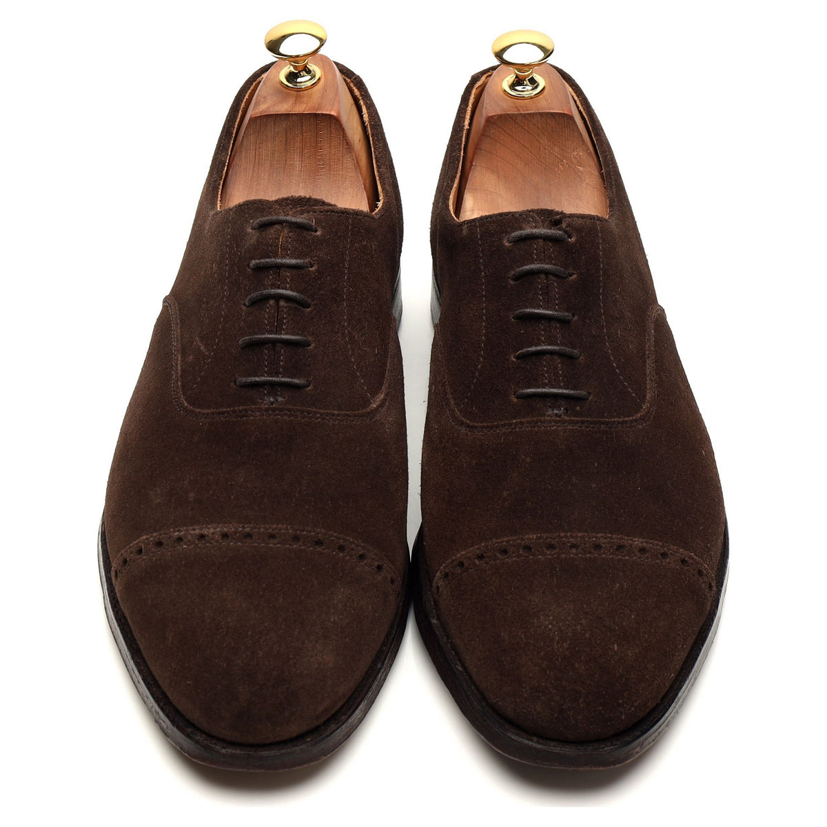 Anglo Italian &#39;Burlington&#39; Dark Brown Suede Oxford UK 10 E
