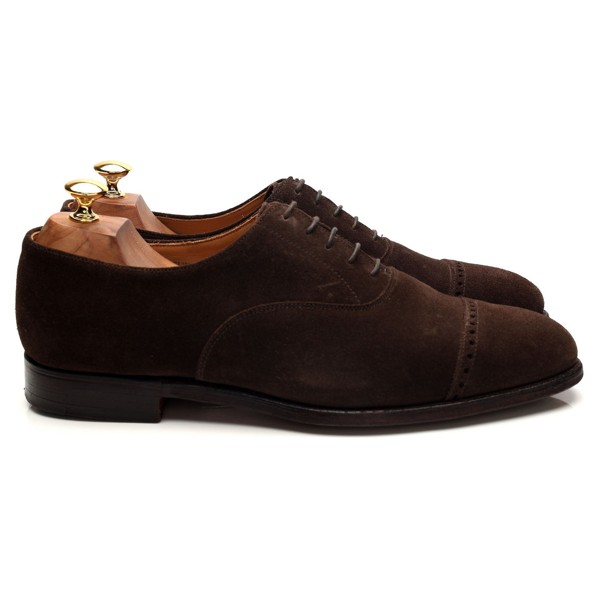 Anglo Italian &#39;Burlington&#39; Dark Brown Suede Oxford UK 10 E