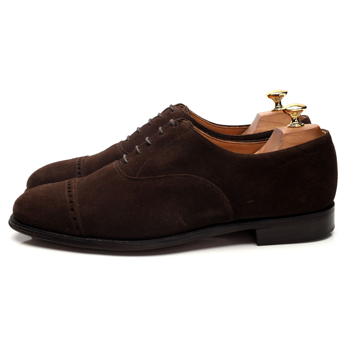 Anglo Italian &#39;Burlington&#39; Dark Brown Suede Oxford UK 10 E