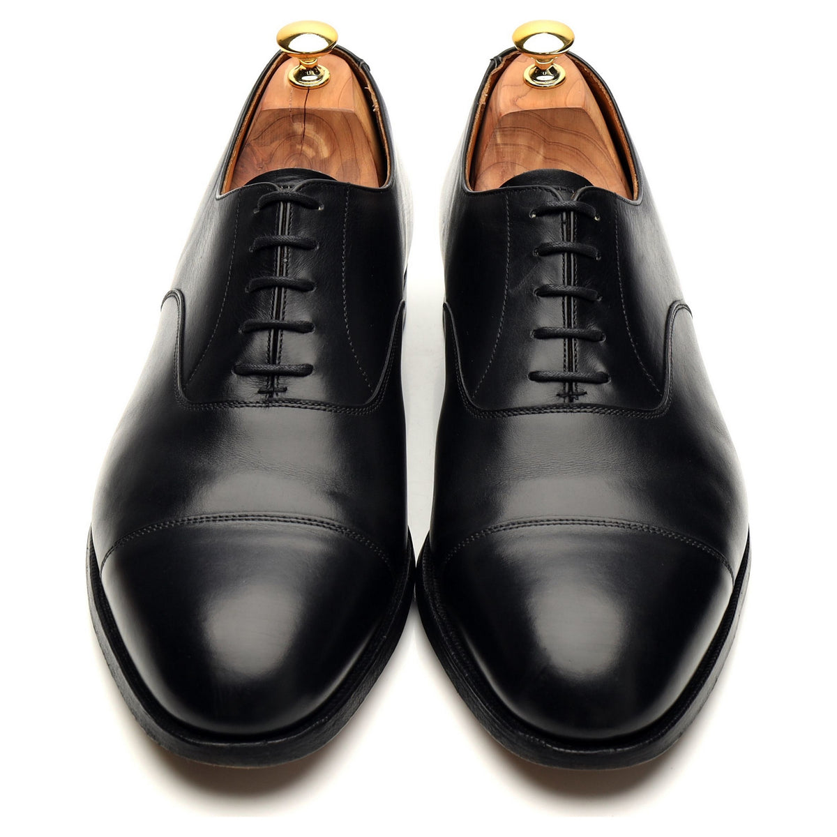 &#39;Bedford&#39; Black Leather Oxford UK 12 G