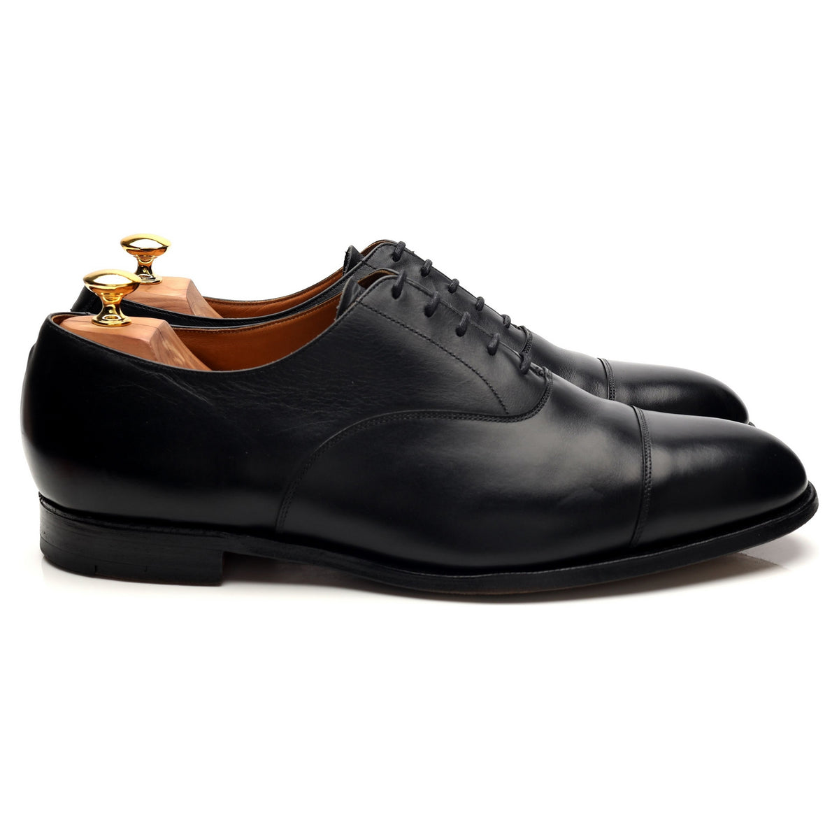 &#39;Bedford&#39; Black Leather Oxford UK 12 G