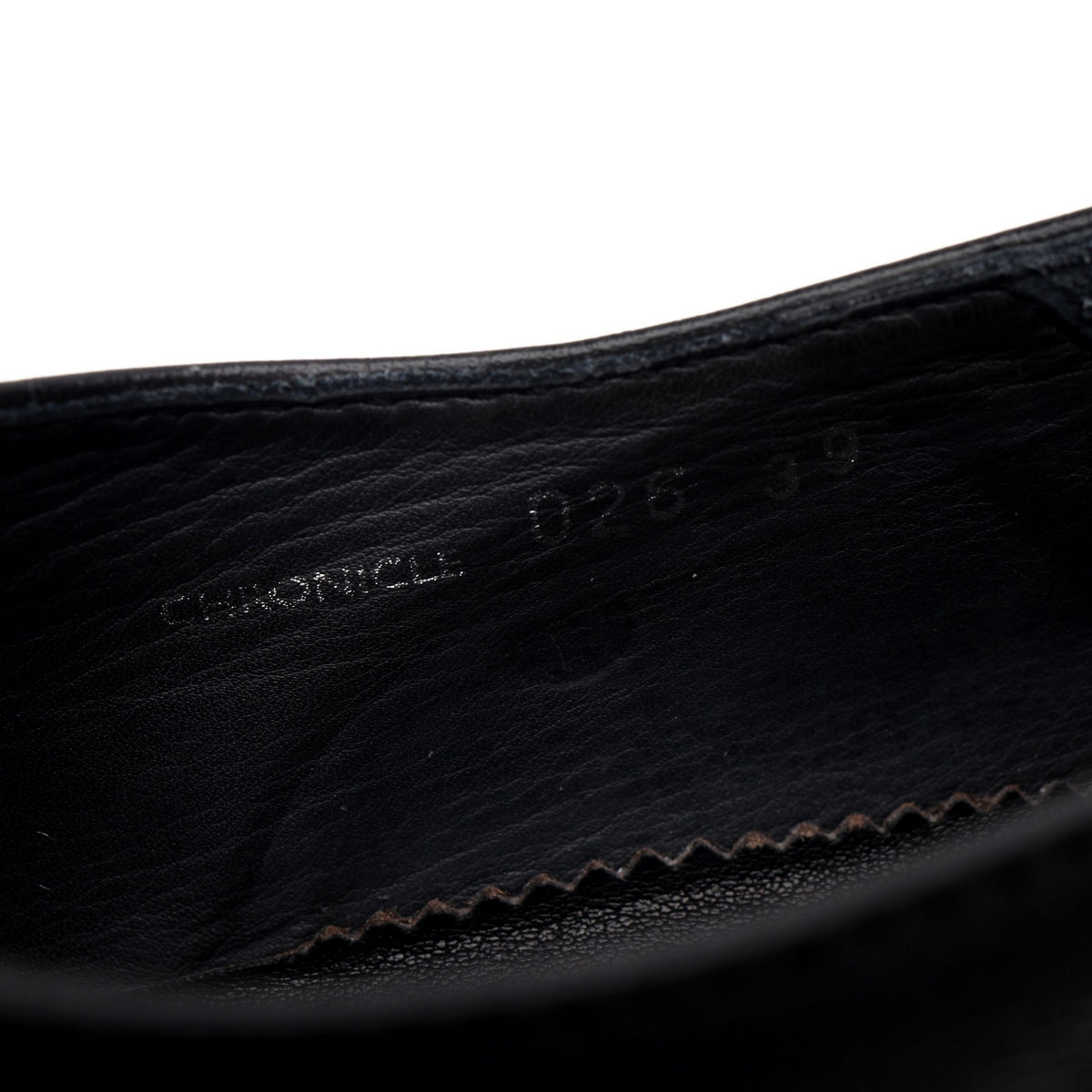 &#39;Chronicle 026&#39; Black Leather Loafers UK 5 EU 39