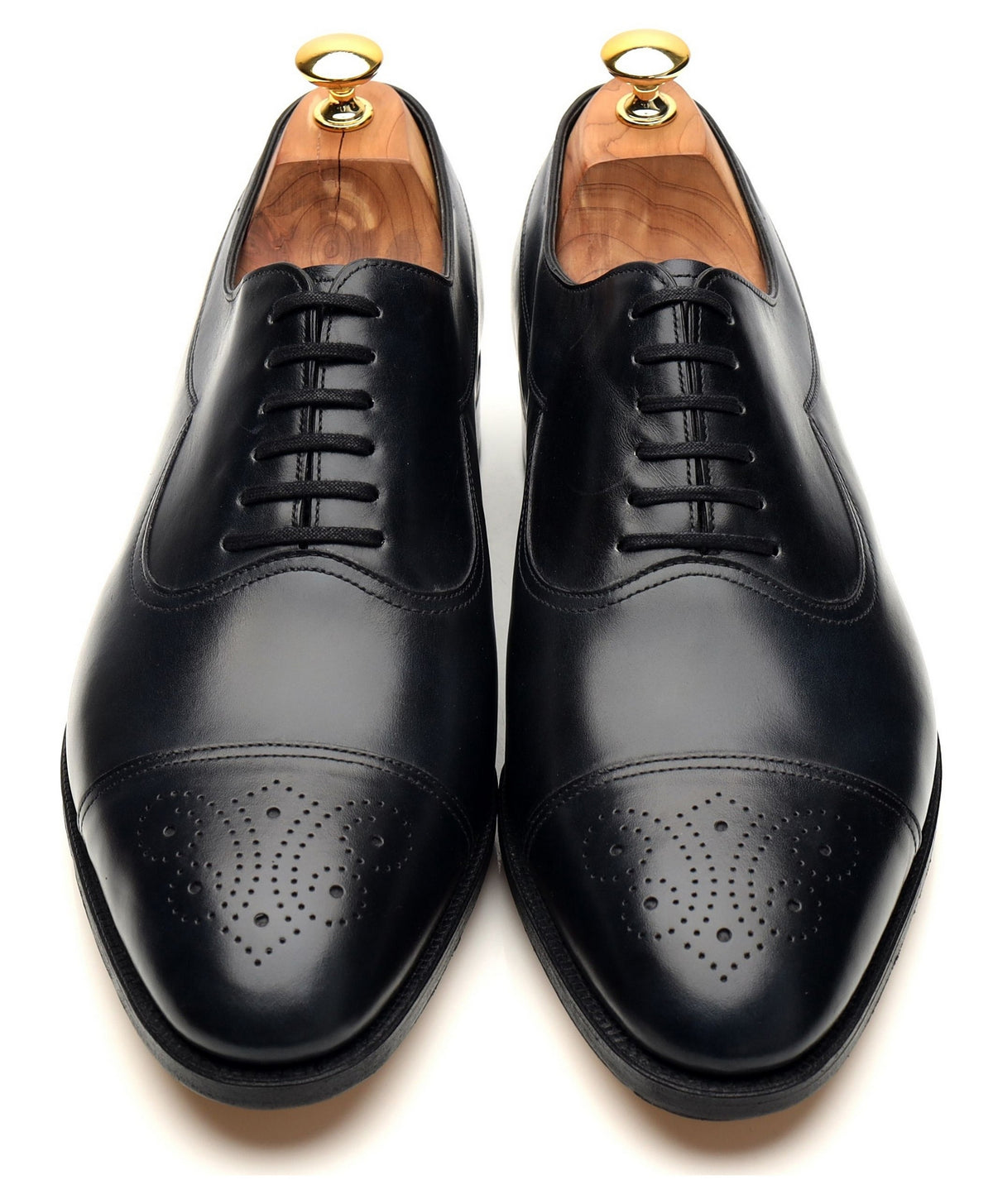 &#39;Ilford&#39; Navy Blue Leather Oxford UK 10.5 E