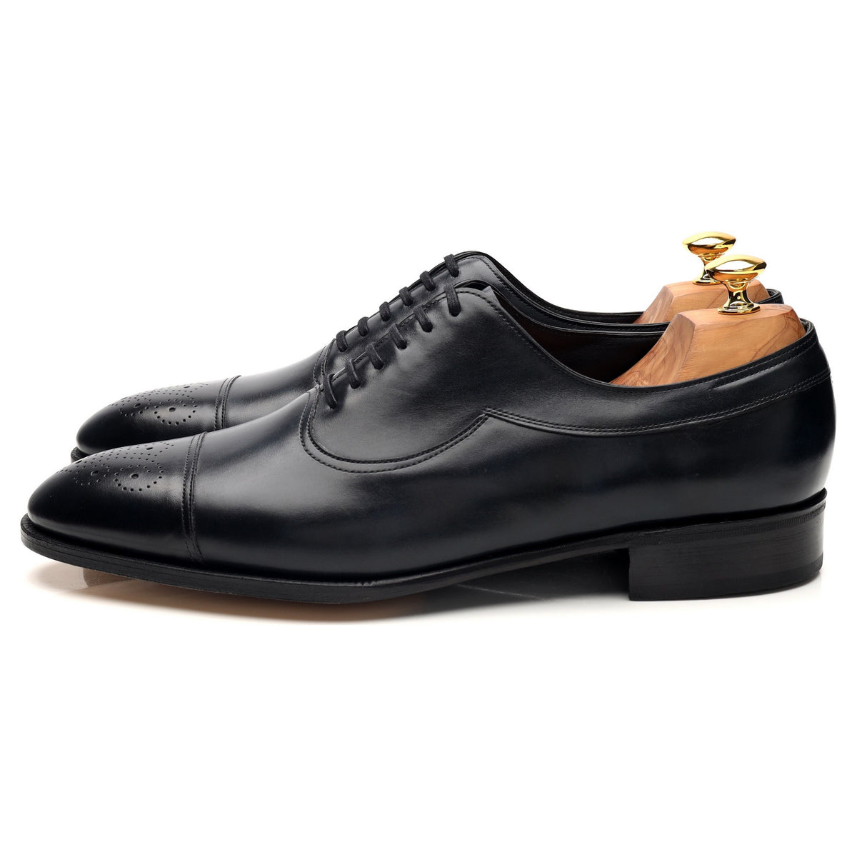 &#39;Ilford&#39; Navy Blue Leather Oxford UK 10.5 E