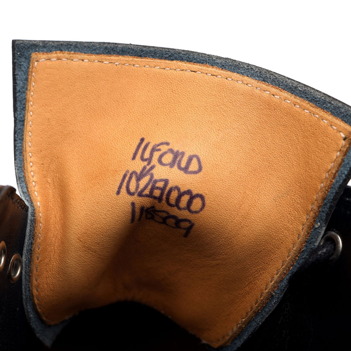 &#39;Ilford&#39; Navy Blue Leather Oxford UK 10.5 E