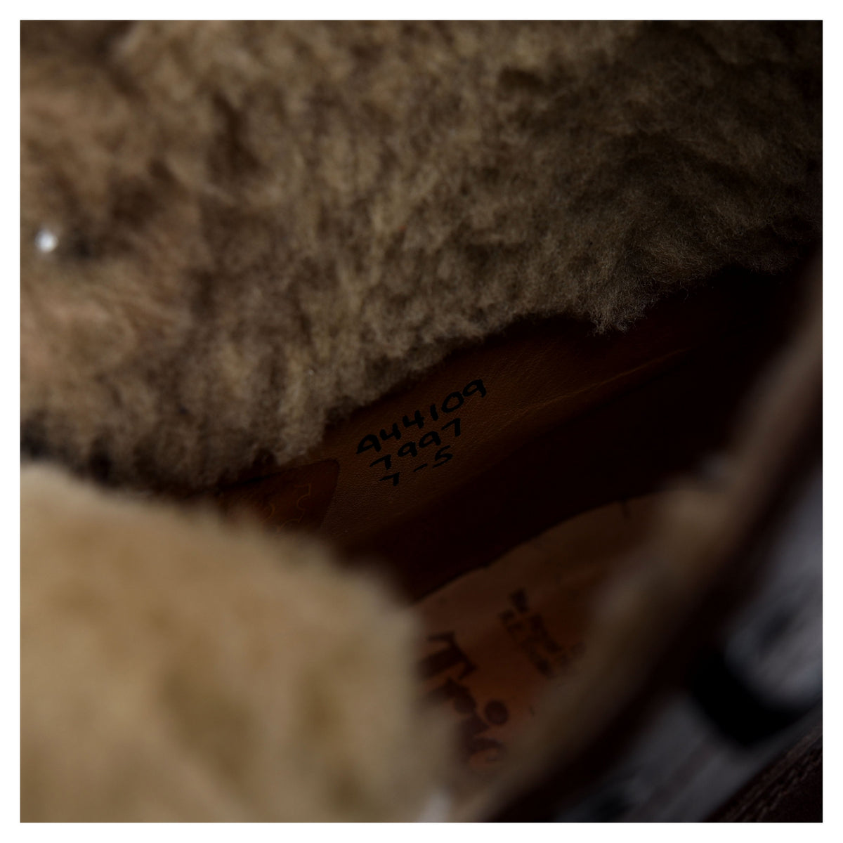 &#39;7997&#39; Dark Brown Leather Shearling Boots UK 7