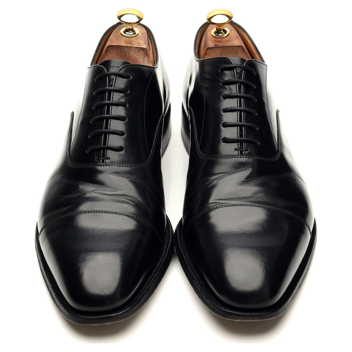 &#39;Coppice&#39; Black Leather Oxford UK 10.5 F