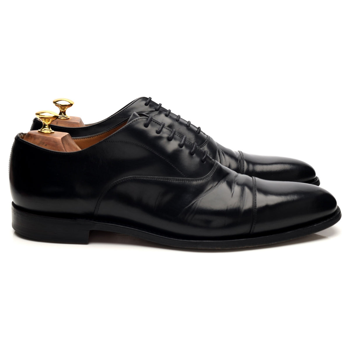 &#39;Coppice&#39; Black Leather Oxford UK 10.5 F