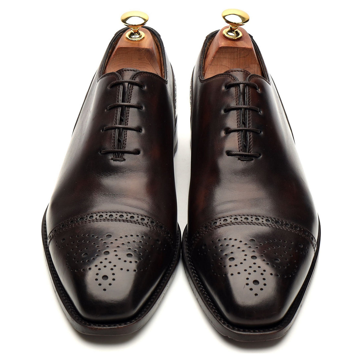 'Del Corso' Dark Brown Museum Leather Oxford UK 9.5