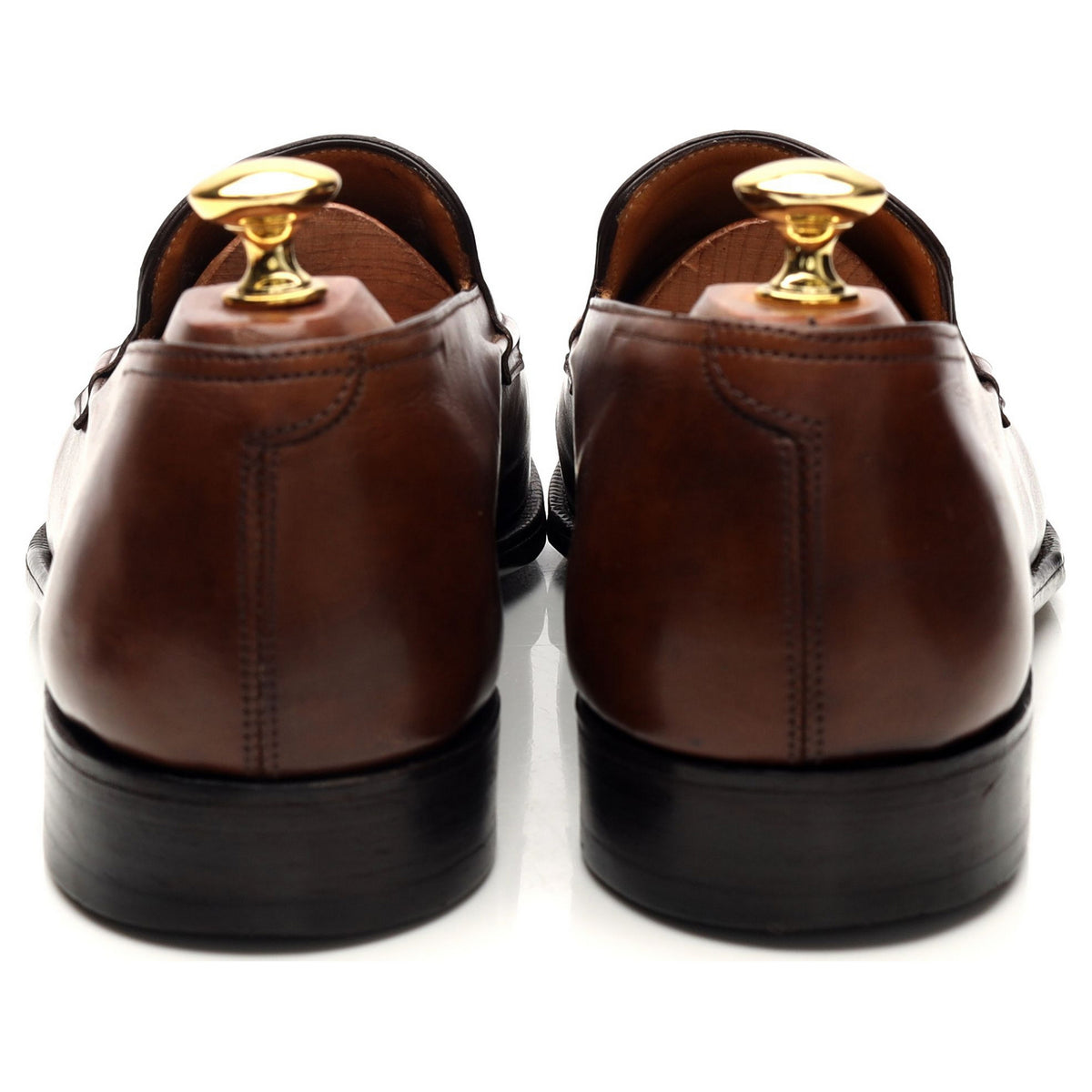 &#39;Foxton&#39; Brown Leather String Loafers UK 9 E