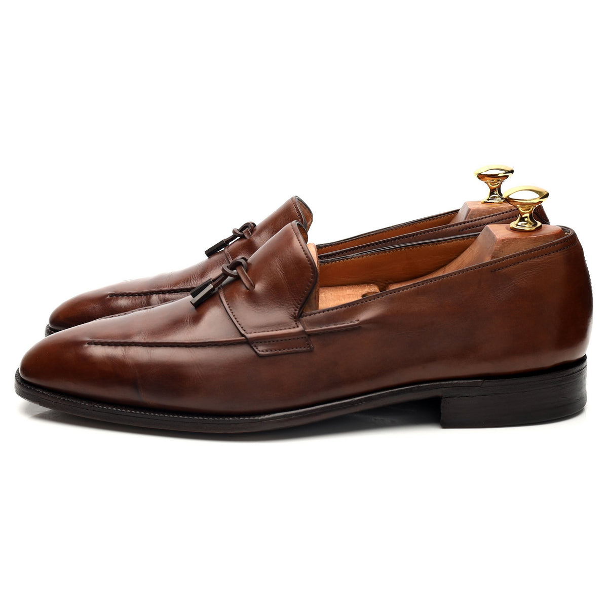 &#39;Foxton&#39; Brown Leather String Loafers UK 9 E