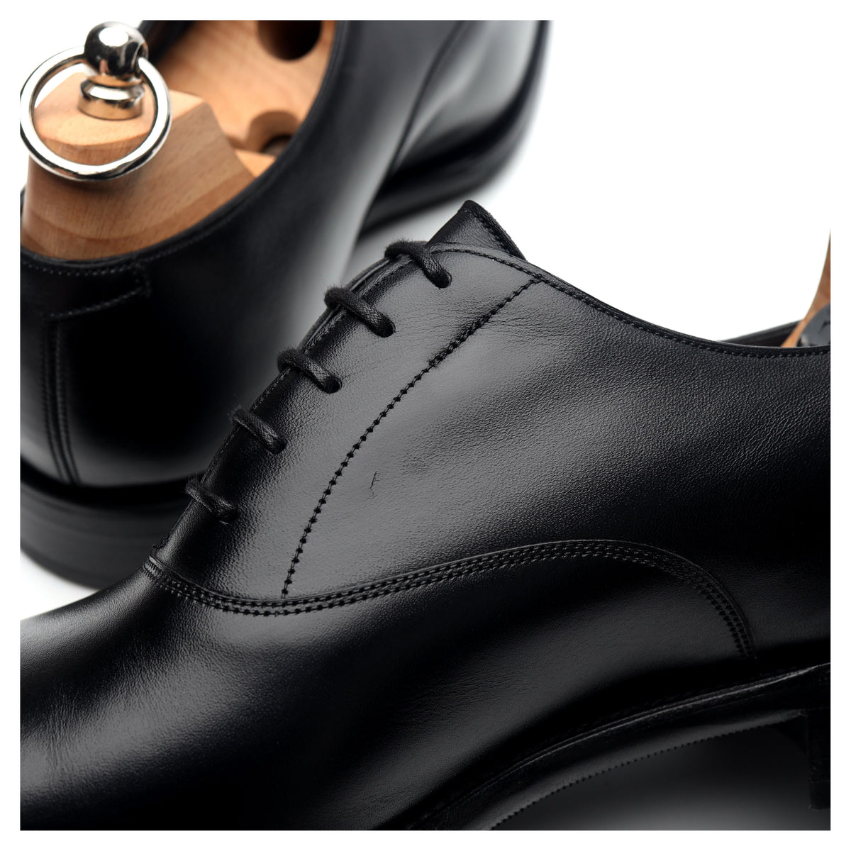 &#39;Hilton&#39; Black Leather Oxford UK 8 F