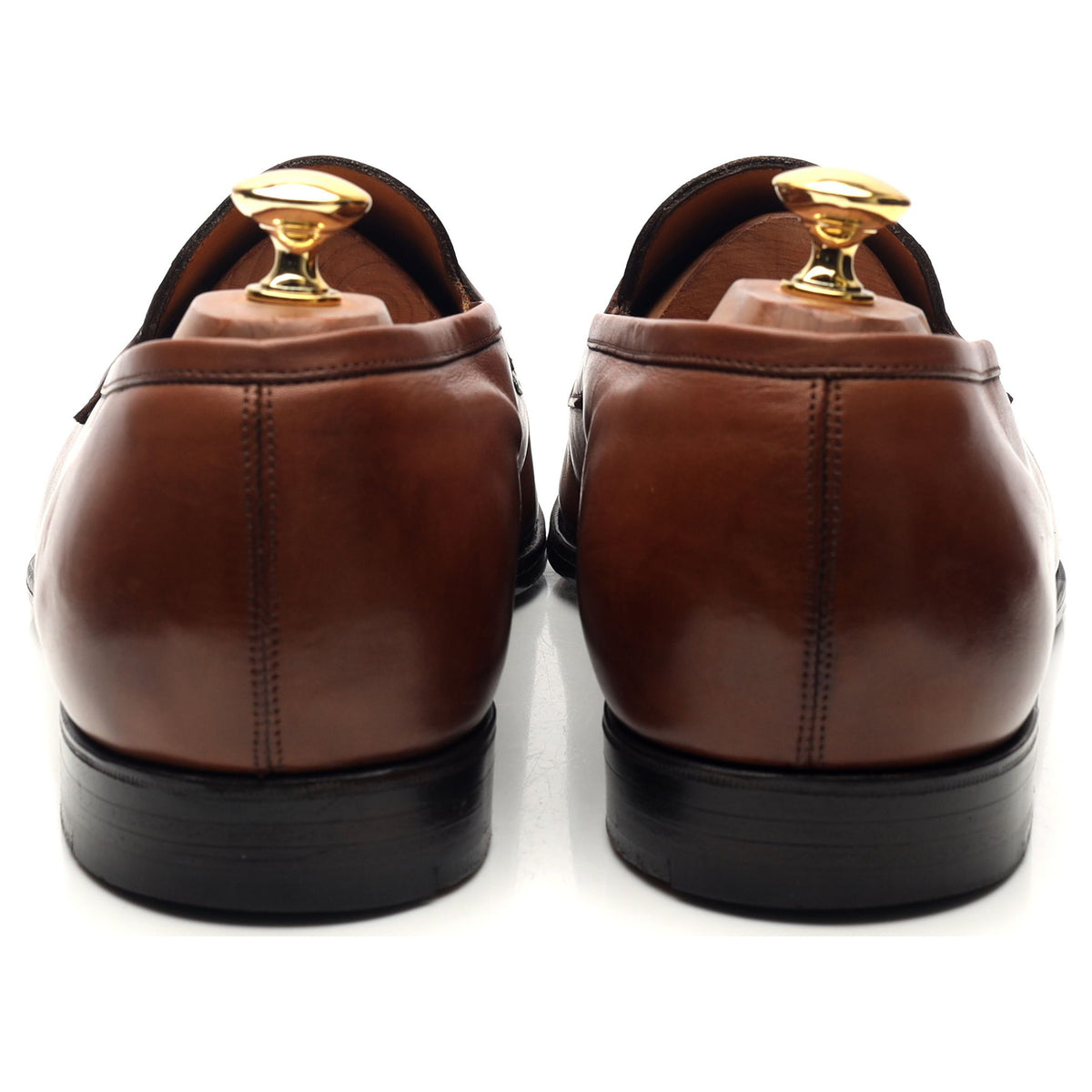 &#39;Sloane&#39; Brown Leather Loafers UK 10.5 F