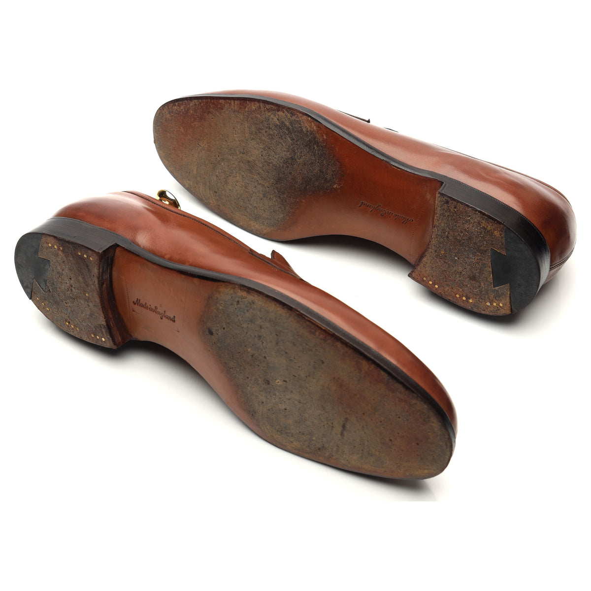 &#39;Sloane&#39; Brown Leather Loafers UK 10.5 F