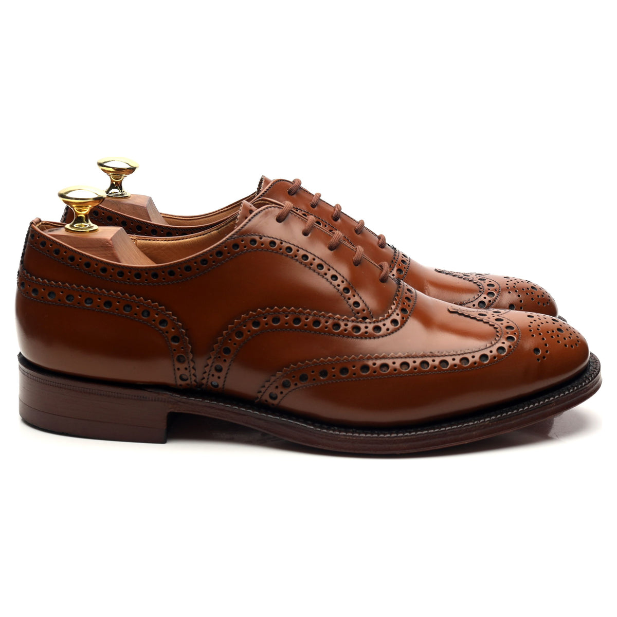 &#39;Burwood&#39; Brown Leather Oxford Brogues UK 7.5 F