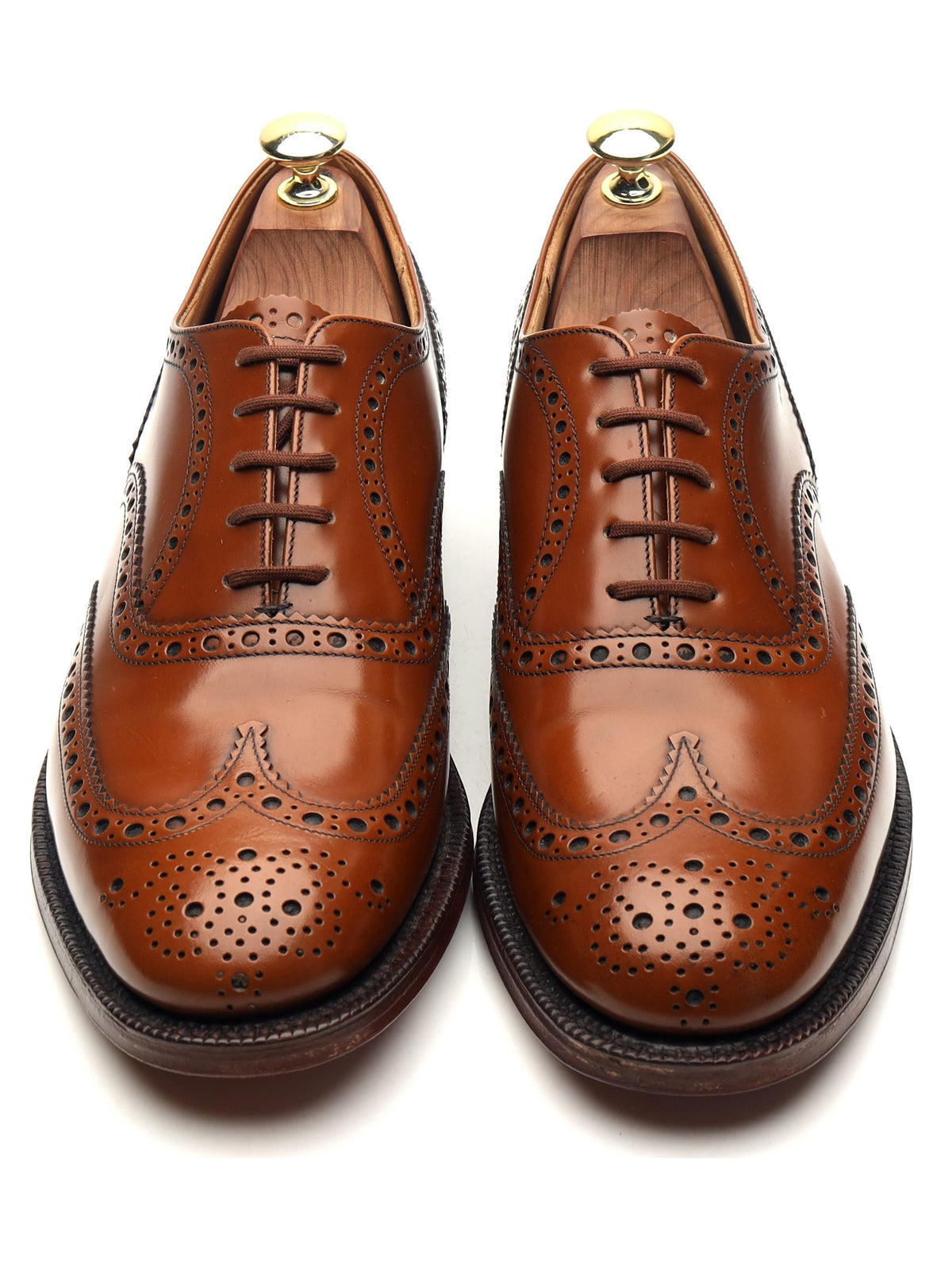 &#39;Burwood&#39; Brown Leather Oxford Brogues UK 7.5 F