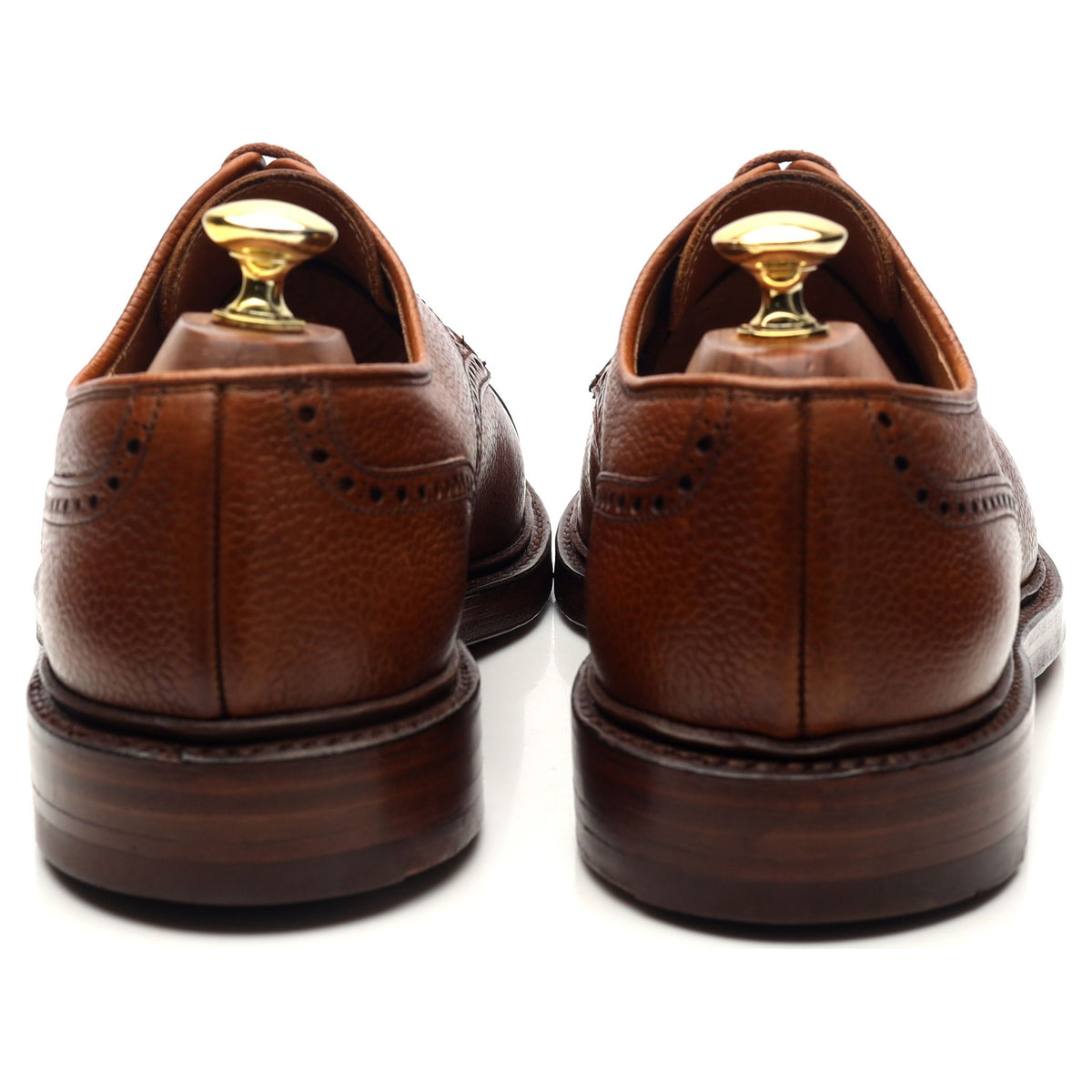 &#39;Bruar&#39; Tan Brown Leather Derby Brogues UK 8.5 E