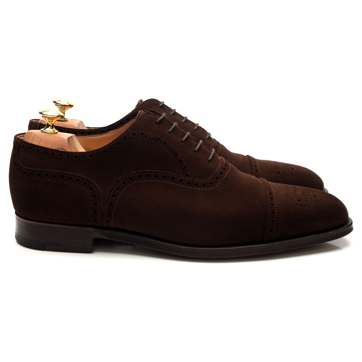 Dark Brown Suede Oxford Brogues UK 11.5