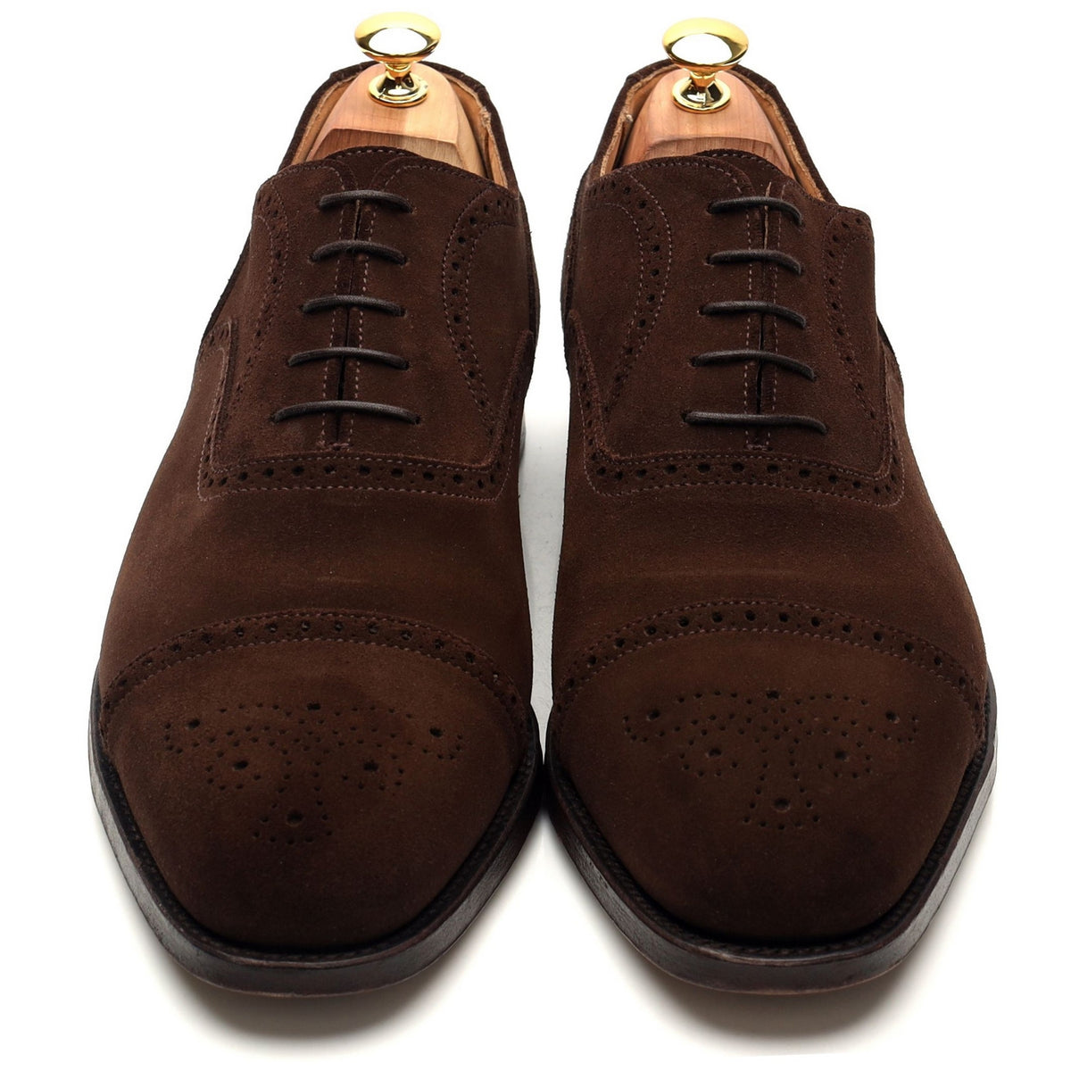 Dark Brown Suede Oxford Brogues UK 11.5