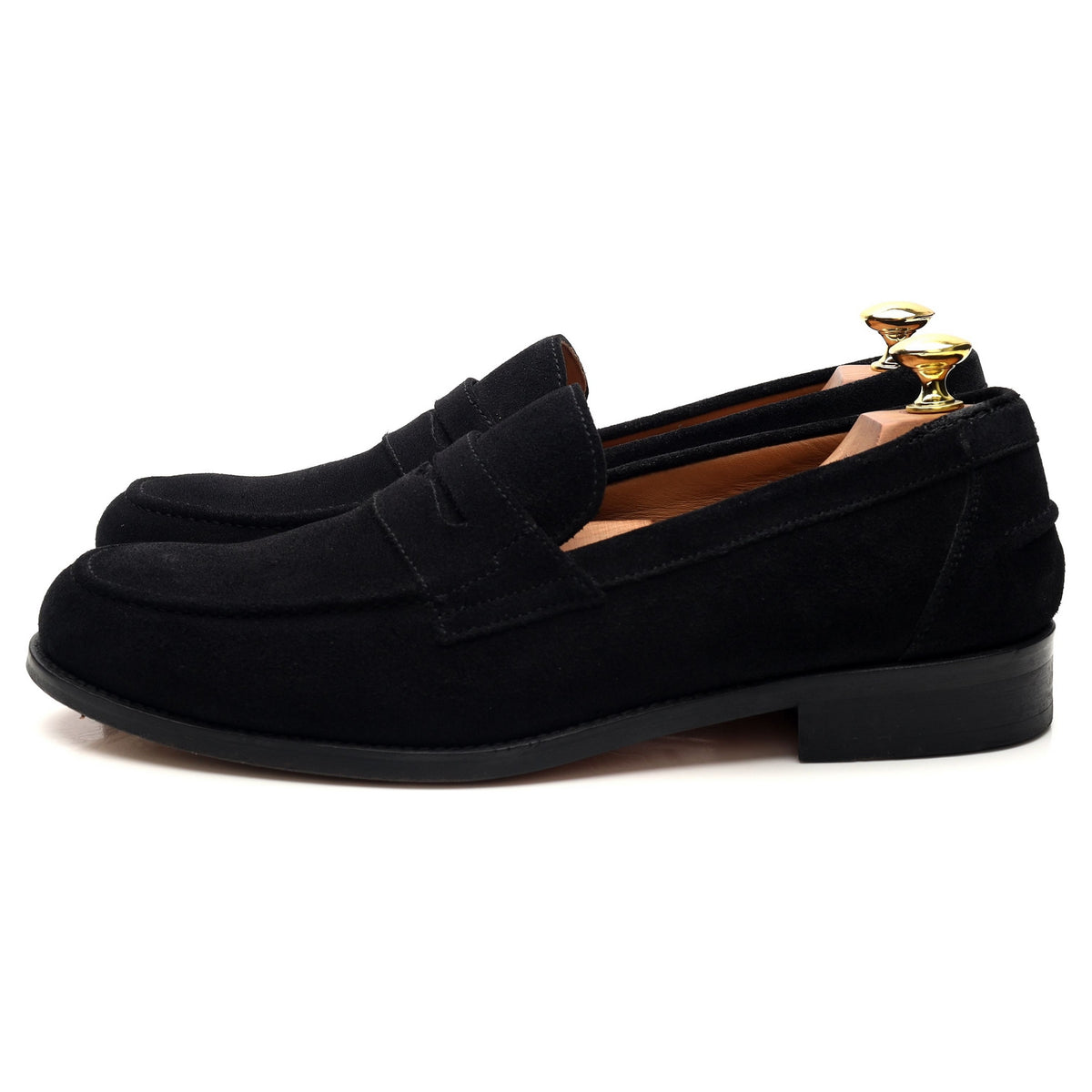 &#39;Cherwell&#39; Black Suede Loafers UK 9