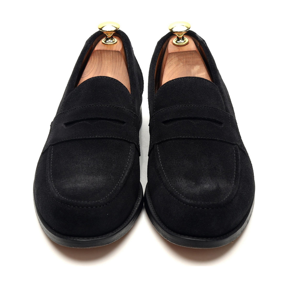 &#39;Cherwell&#39; Black Suede Loafers UK 9