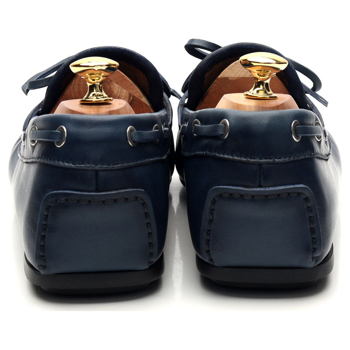 Blue Leather Driving Loafers UK 10.5