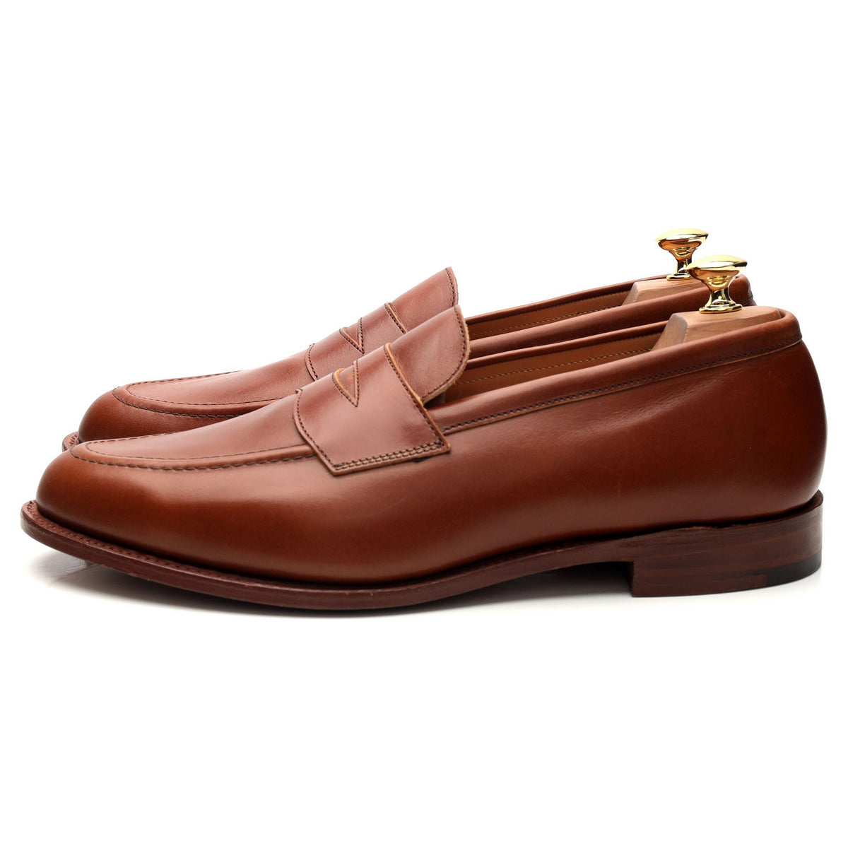 Tan Brown Leather Loafers UK 10