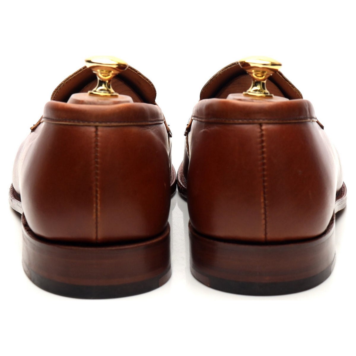 Tan Brown Leather Loafers UK 10