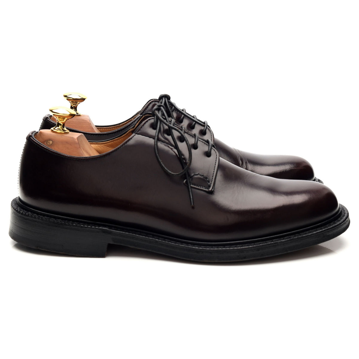 &#39;Shannon&#39; Burgundy Leather Derby UK 6 G