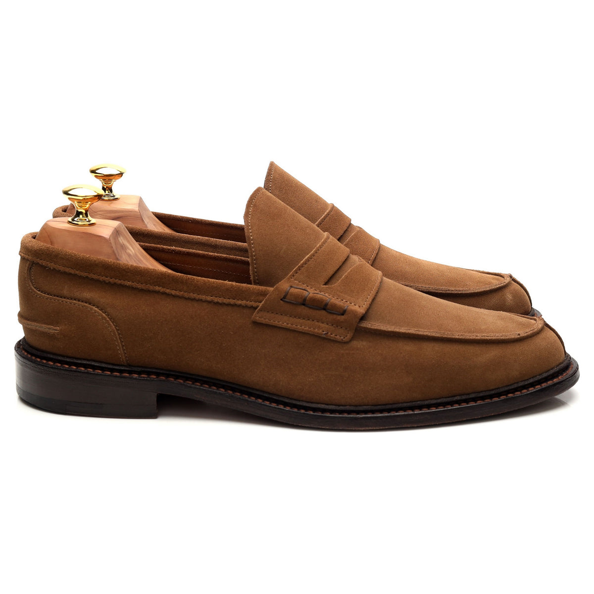 &#39;Adam&#39; Light Brown Suede Loafers UK 10.5