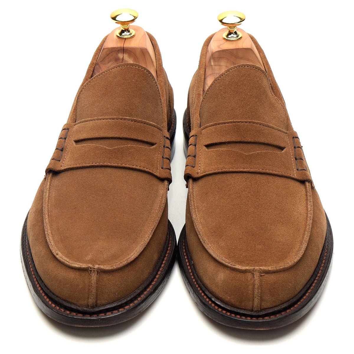 &#39;Adam&#39; Light Brown Suede Loafers UK 10.5