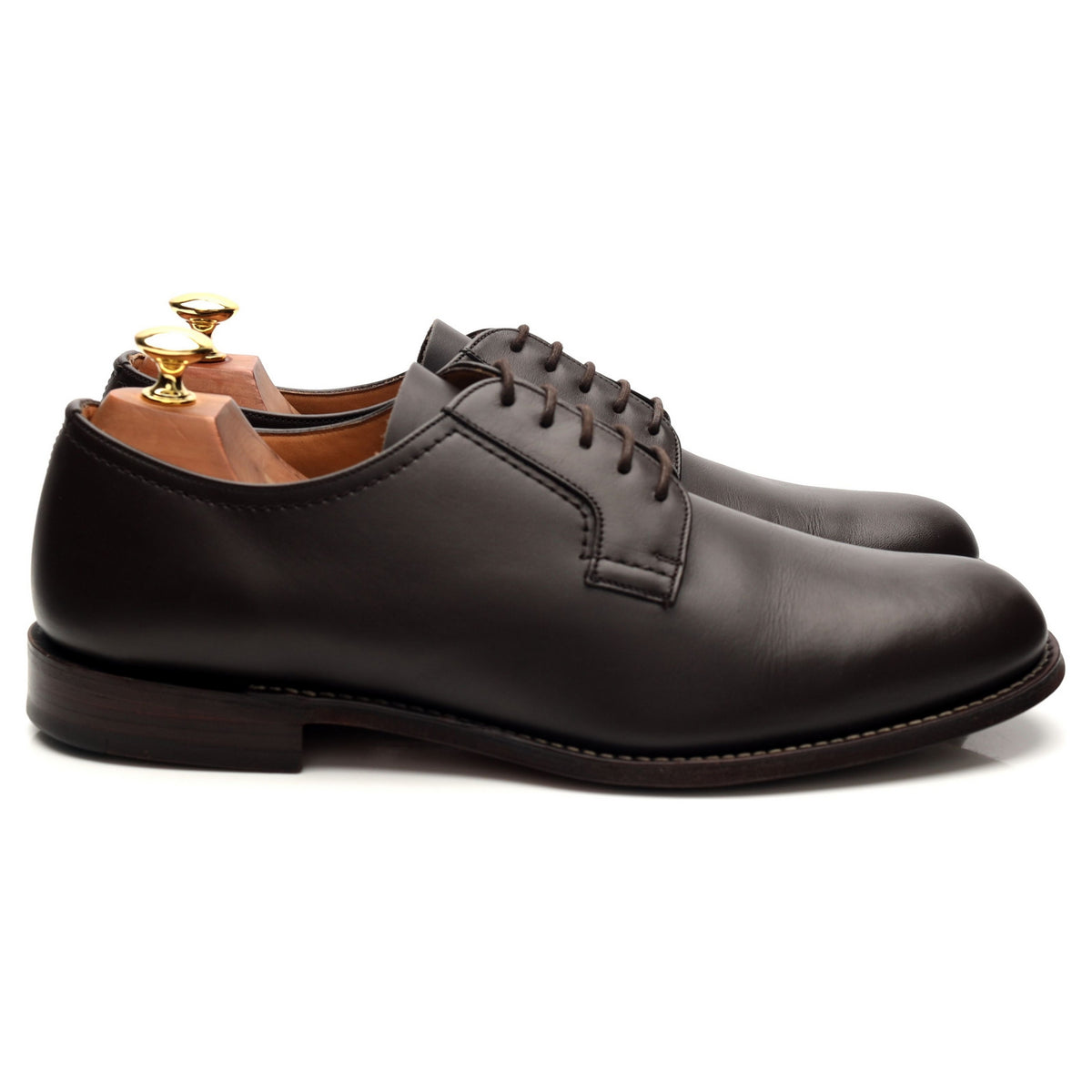 &#39;Barkson&#39; Dark Brown Leather Derby UK 9.5 F