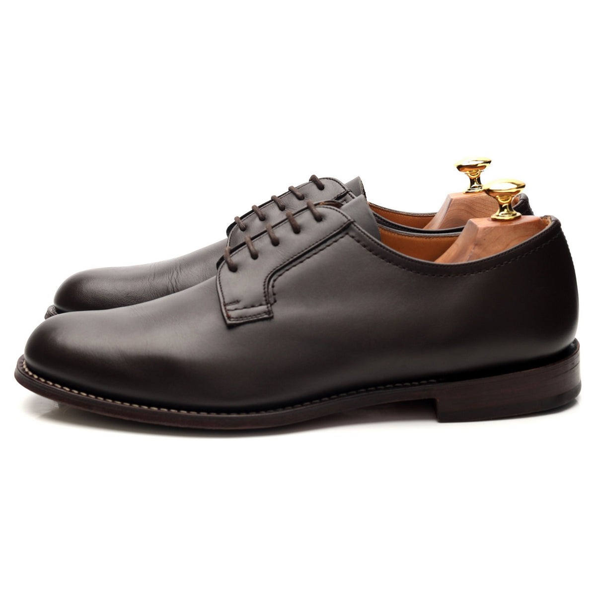 &#39;Barkson&#39; Dark Brown Leather Derby UK 9.5 F