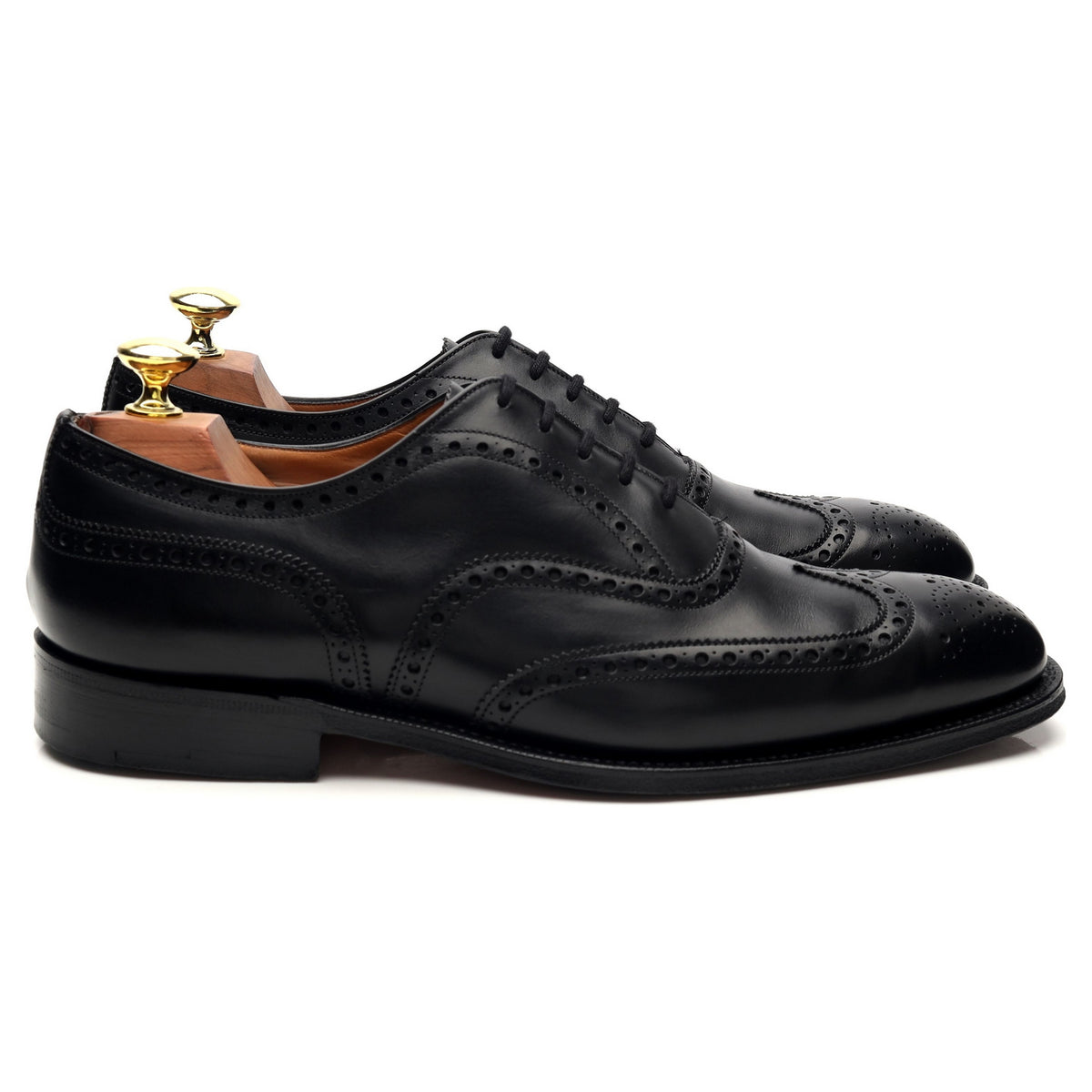 &#39;Chetwynd&#39; Black Leather Oxford Brogue UK 7.5 F