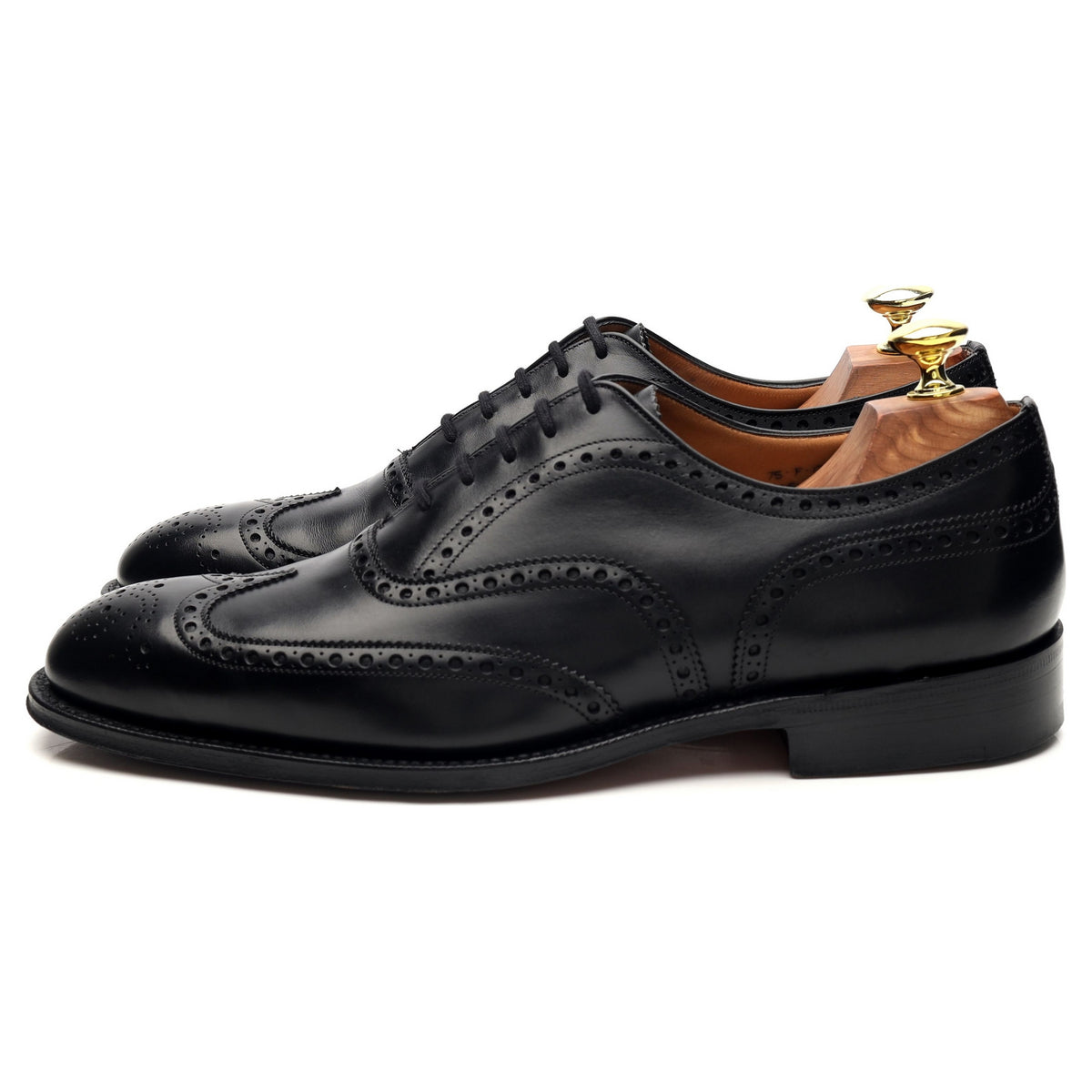 &#39;Chetwynd&#39; Black Leather Oxford Brogue UK 7.5 F