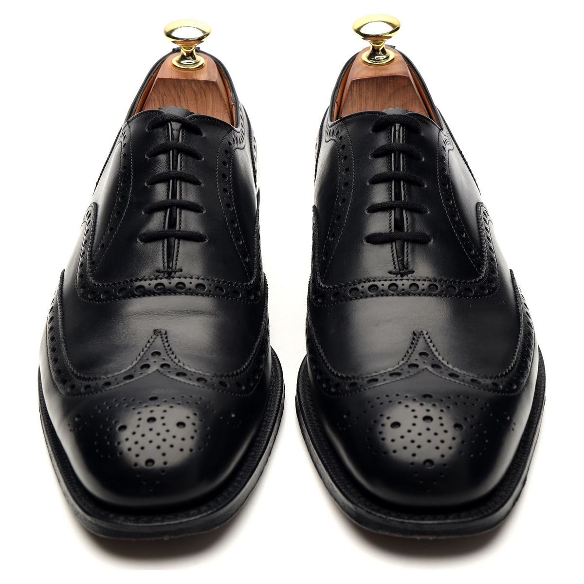 &#39;Chetwynd&#39; Black Leather Oxford Brogue UK 7.5 F