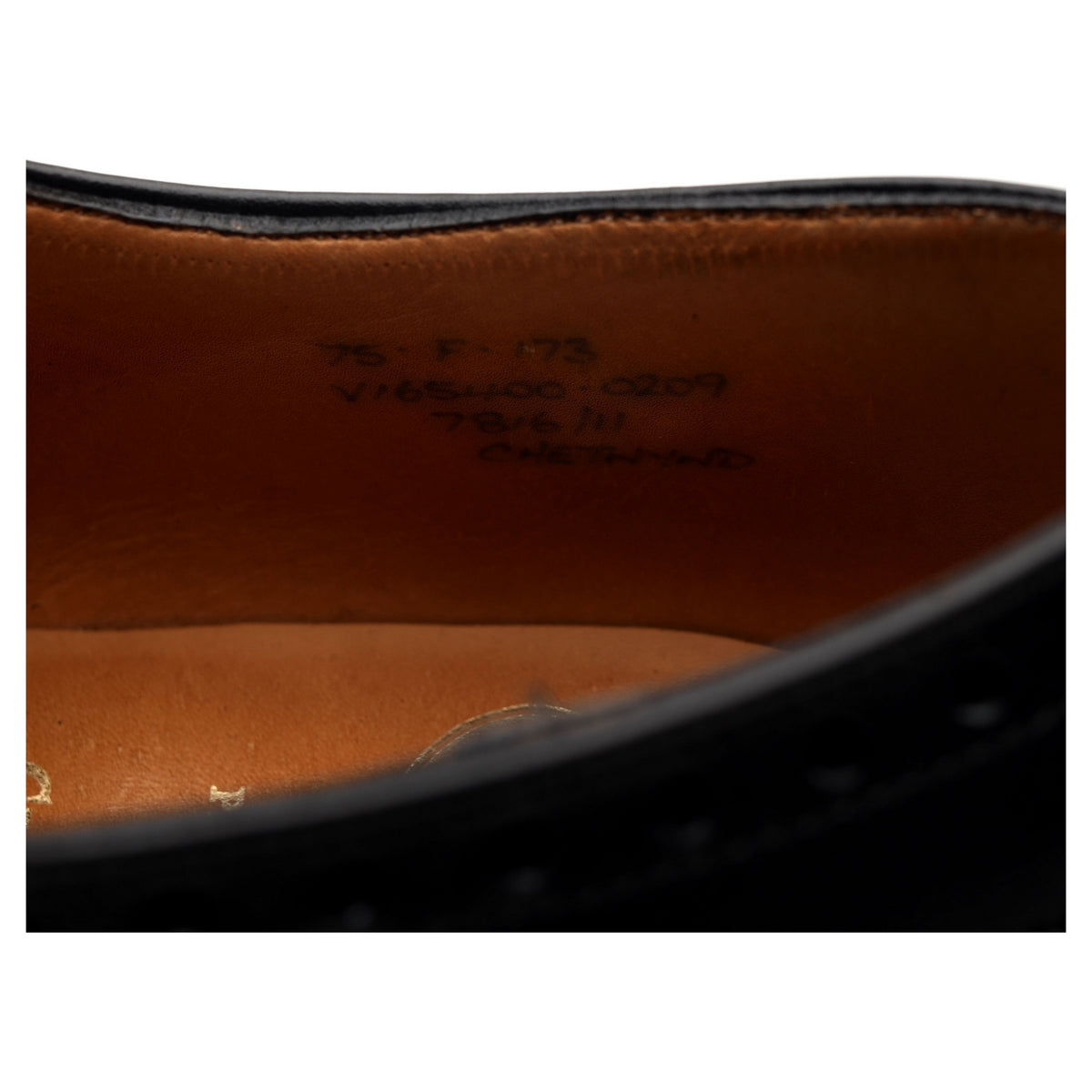 &#39;Chetwynd&#39; Black Leather Oxford Brogue UK 7.5 F