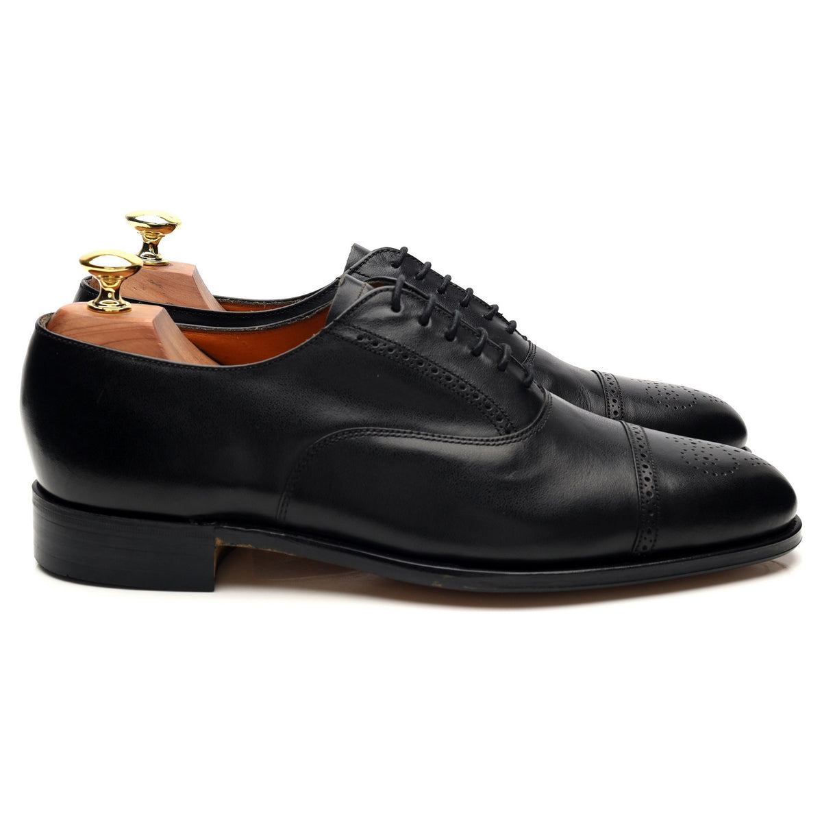 Black Leather Oxford Brogue UK 8 EF