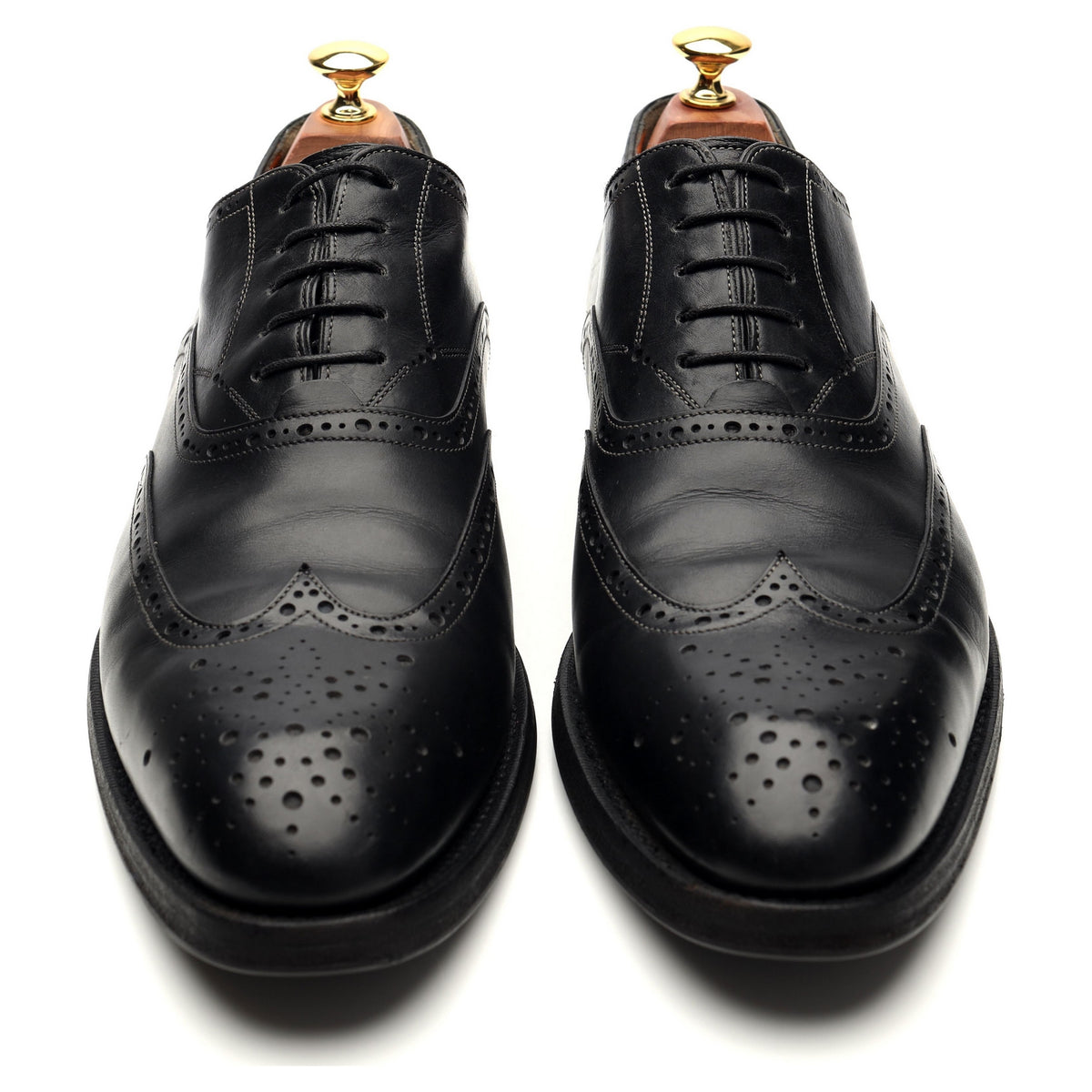 Black Leather Oxford Brogue UK 9 F