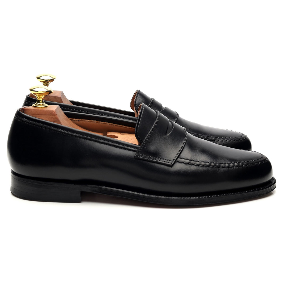 &#39;Boston&#39; Black Leather Loafer UK 7 E