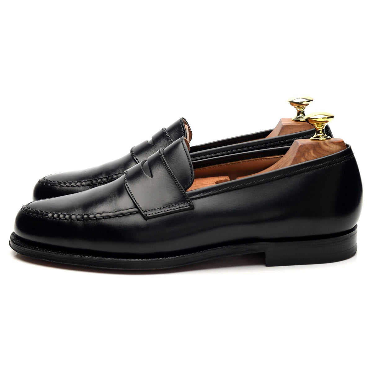 &#39;Boston&#39; Black Leather Loafer UK 7 E