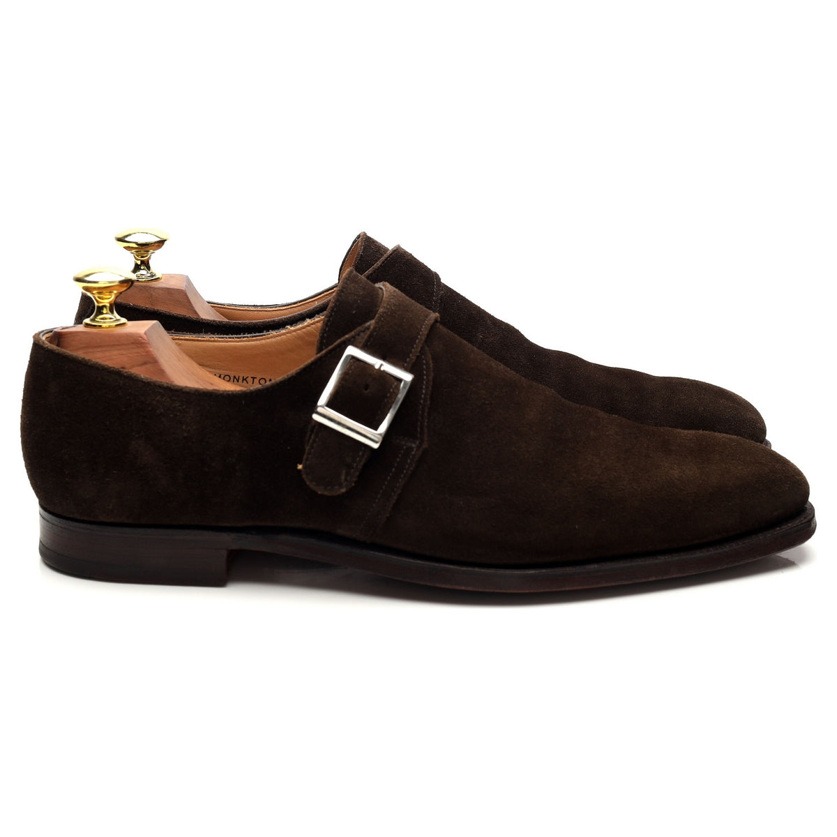 &#39;Monkton&#39; Dark Brown Suede Monk Strap UK 7 E