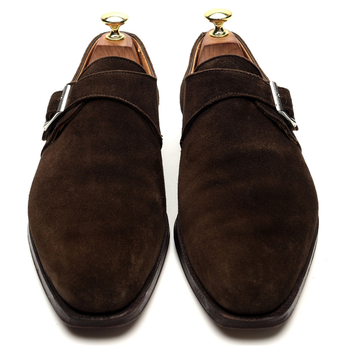 &#39;Monkton&#39; Dark Brown Suede Monk Strap UK 7 E