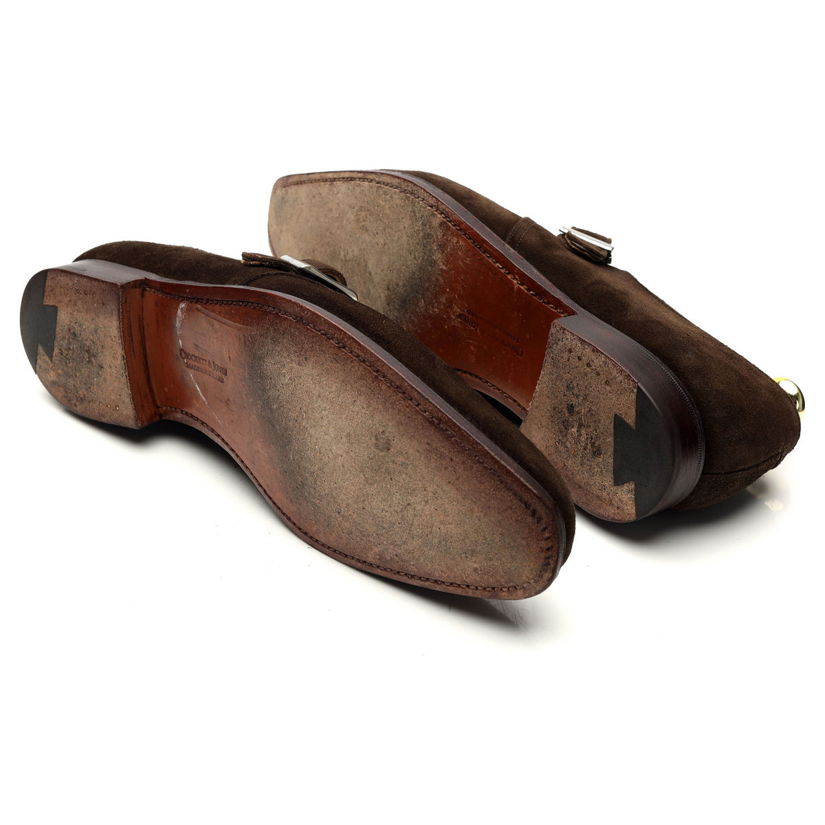 &#39;Monkton&#39; Dark Brown Suede Monk Strap UK 7 E