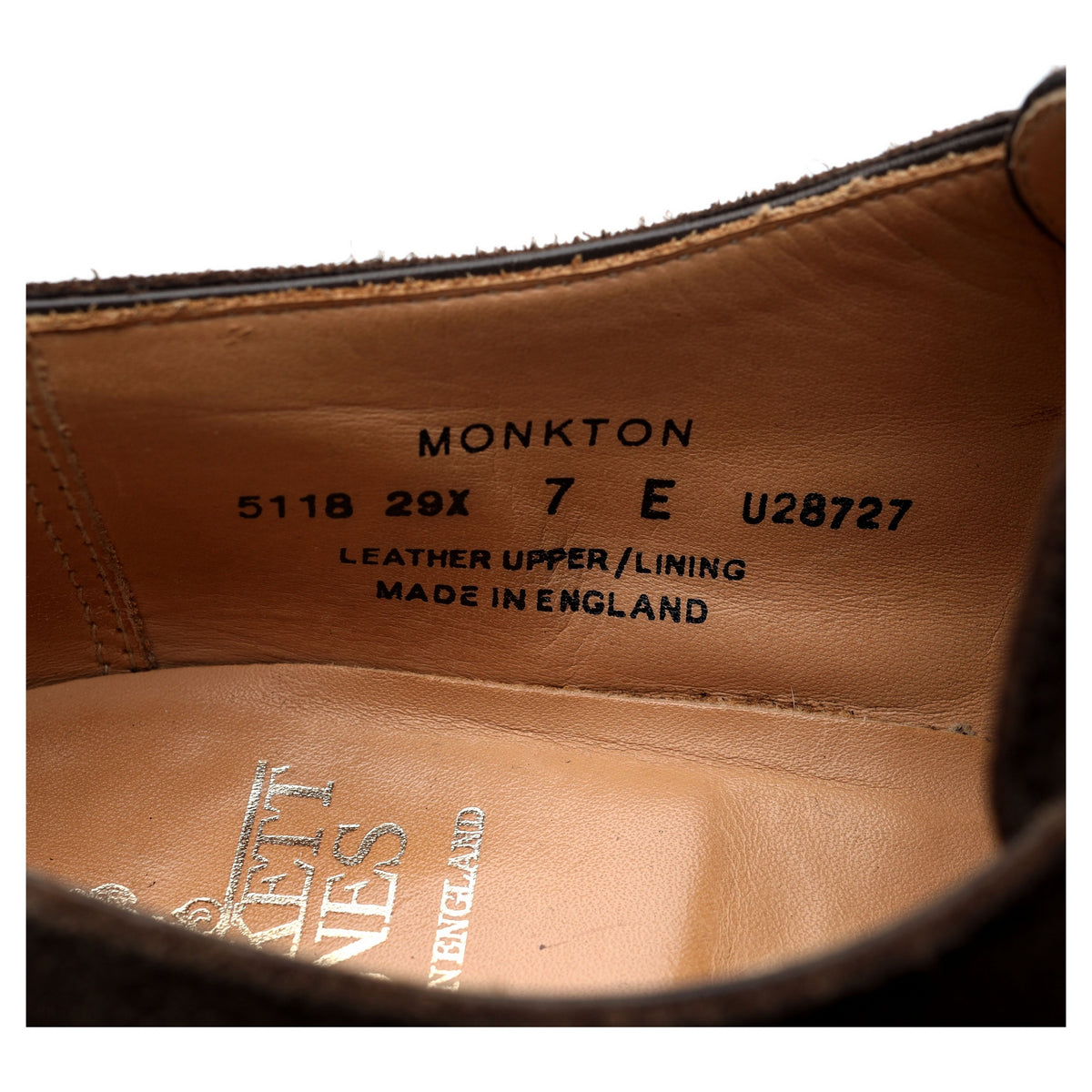 &#39;Monkton&#39; Dark Brown Suede Monk Strap UK 7 E