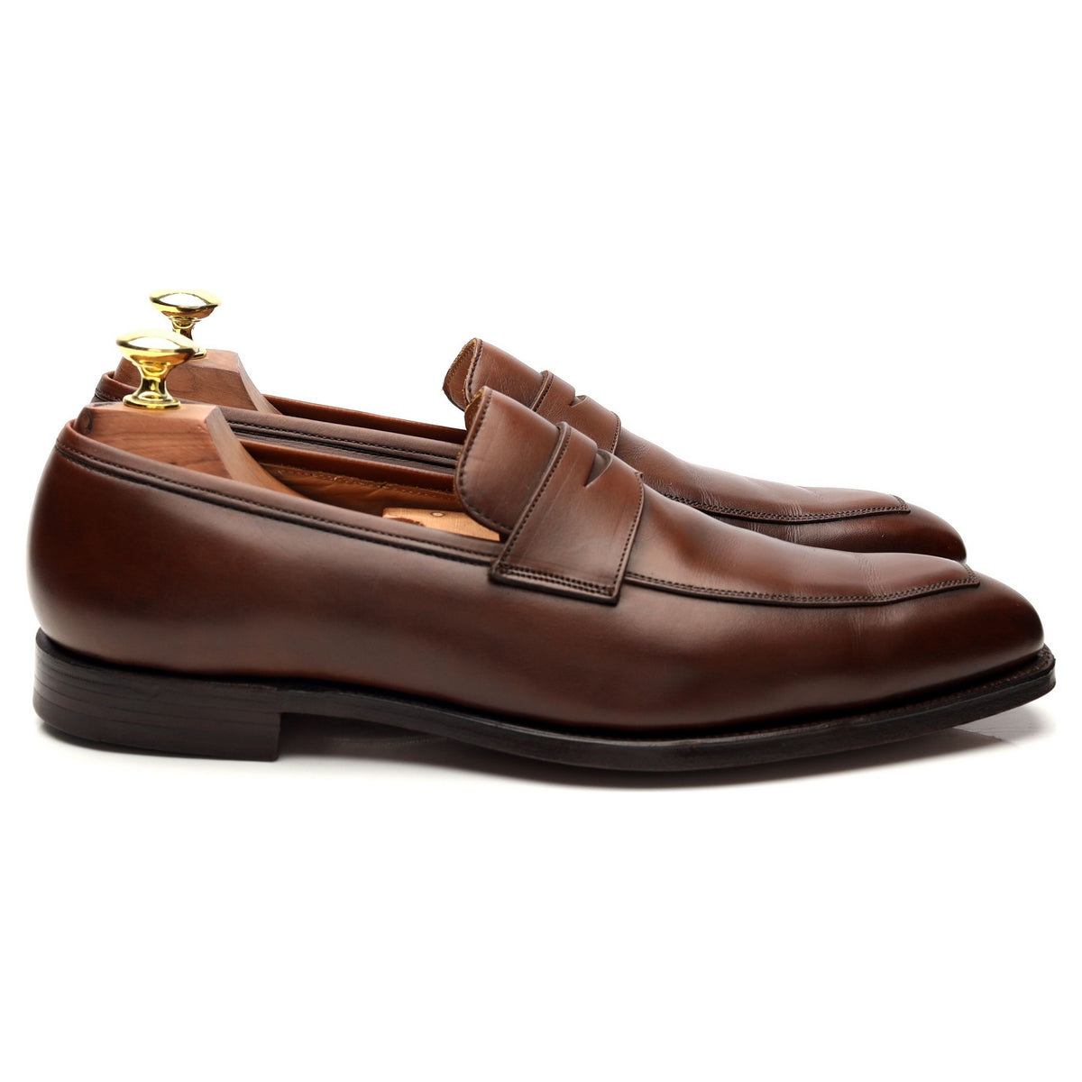 &#39;Merton&#39; Brown Leather Loafers UK 7 E