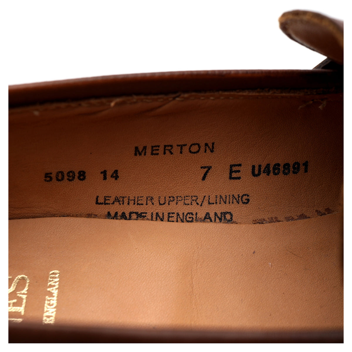 &#39;Merton&#39; Brown Leather Loafers UK 7 E