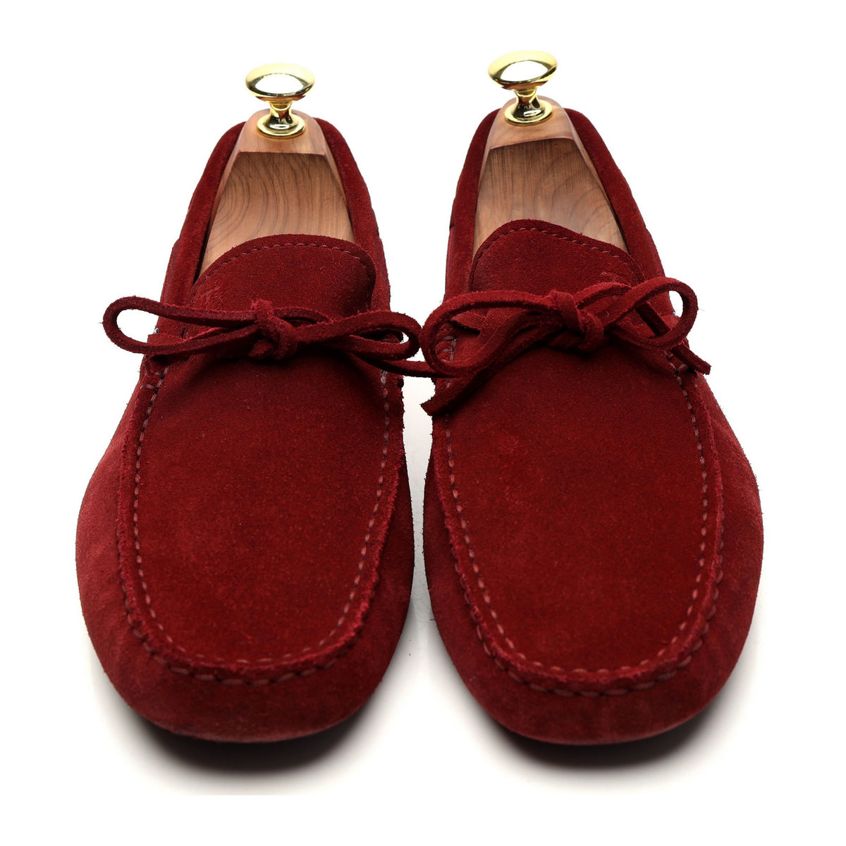 Gommino Red Suede Driving Loafers UK 7